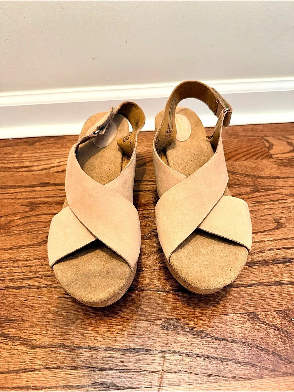 Clarks Diaz Cross Wedge Sandal Brown US 10 M